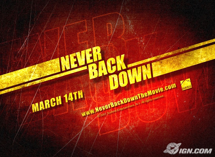 never back down