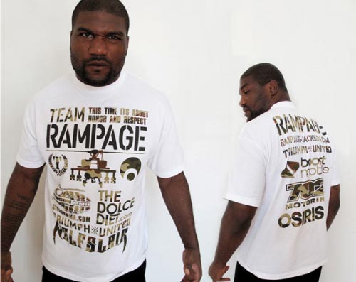 Team Rampage T shirt UFC 123 